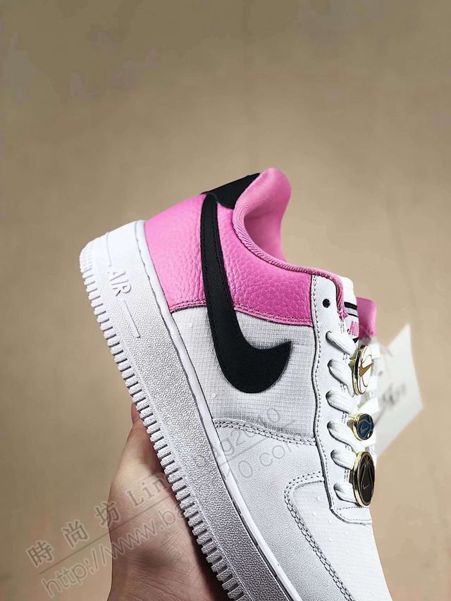 Nike男鞋 白深藍牛仔換鉤魔術貼 耐克空軍一號 經典百搭休閒運動板鞋 男女同款  hdx13124